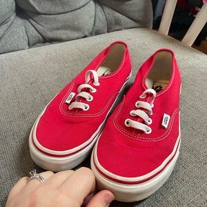 EUC Red Vans. Women’s 7